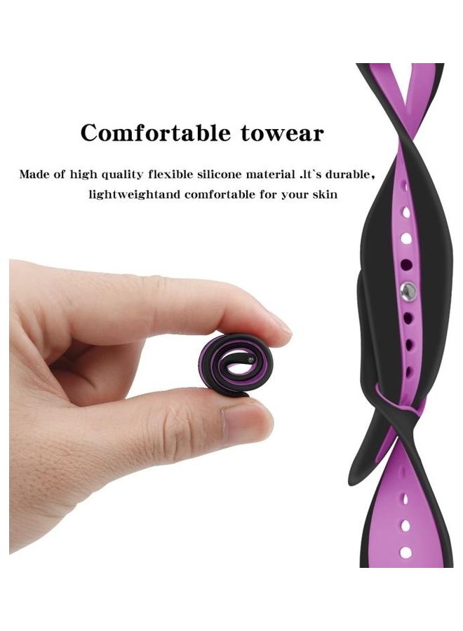 BGM Two-tone Silicone Open Strap Band For Samsung Galaxy Watch 46mm Black - Image 4