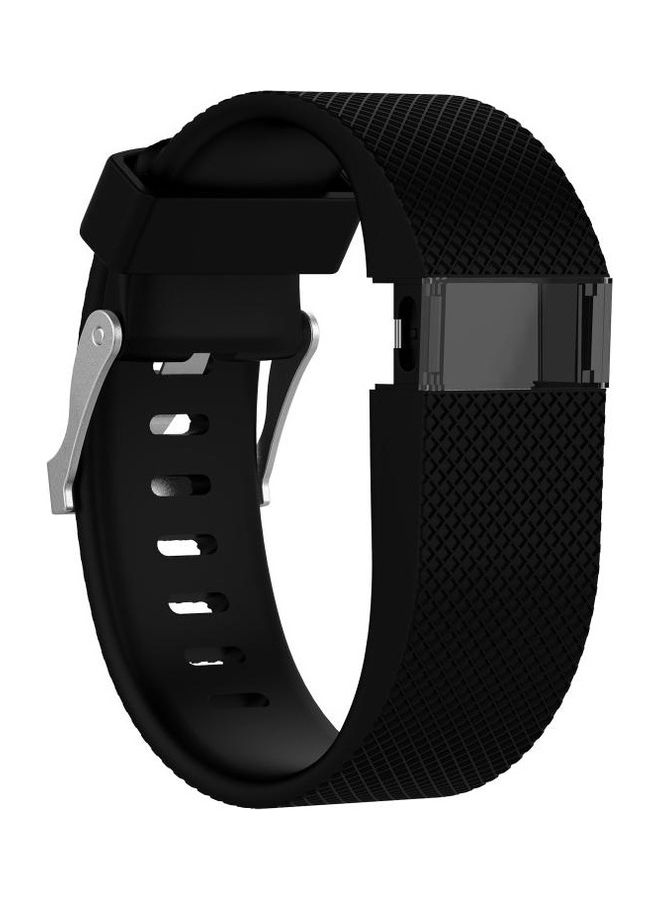BGM Solid Colour Adjustable Wrist Strap for FITBIT Charge HR Black - Image 2