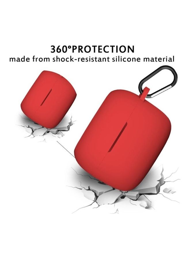 BGM Portable Wireless Earphone Silicone Protective Case For Anker Soundcore Liberty Air Red - Image 4