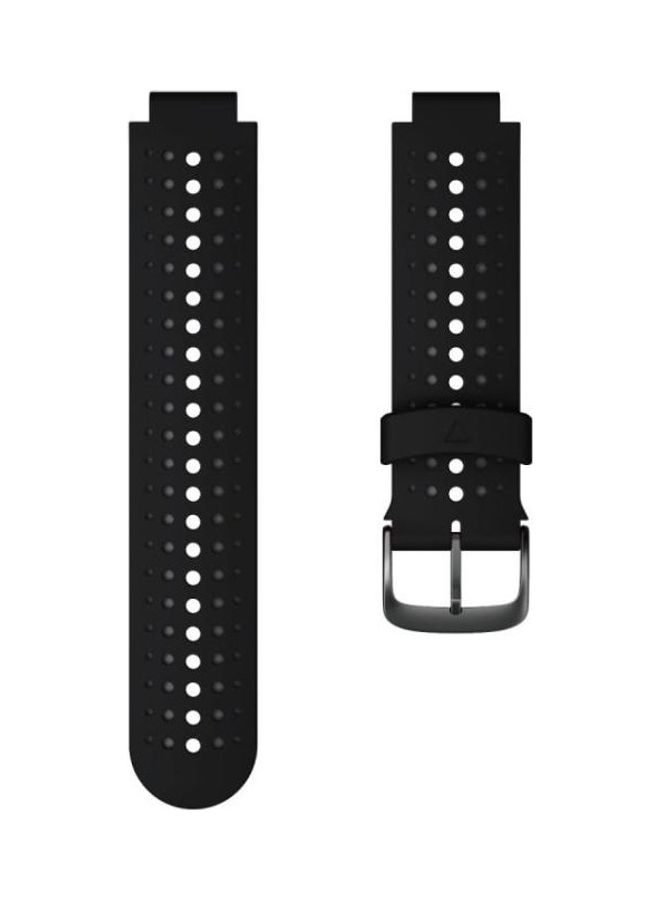 BGM Two-Colour Silicone Replacement Strap Watchband For Garmin Forerunner 220 Black - Image 2