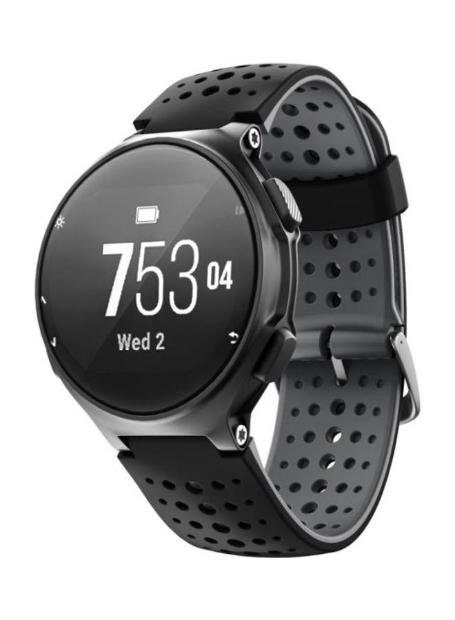 BGM Two-Colour Silicone Replacement Strap Watchband For Garmin Forerunner 220 Black - Image 3