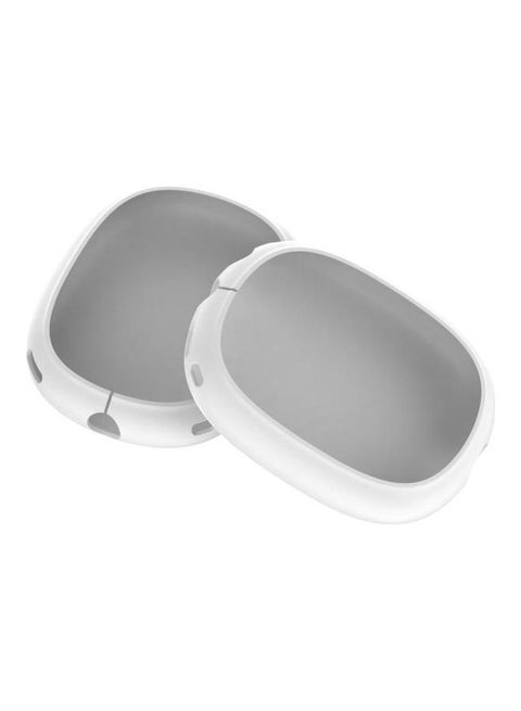A Pair Full Coverage Anti-scratch Silicone Headphone Protective Case for AirPods Max White