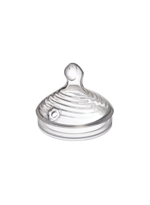 NUK - Nature Sense Glass Baby Bottle with Silicone Teat, 0 To 6 Months- 120 ML - Image 1