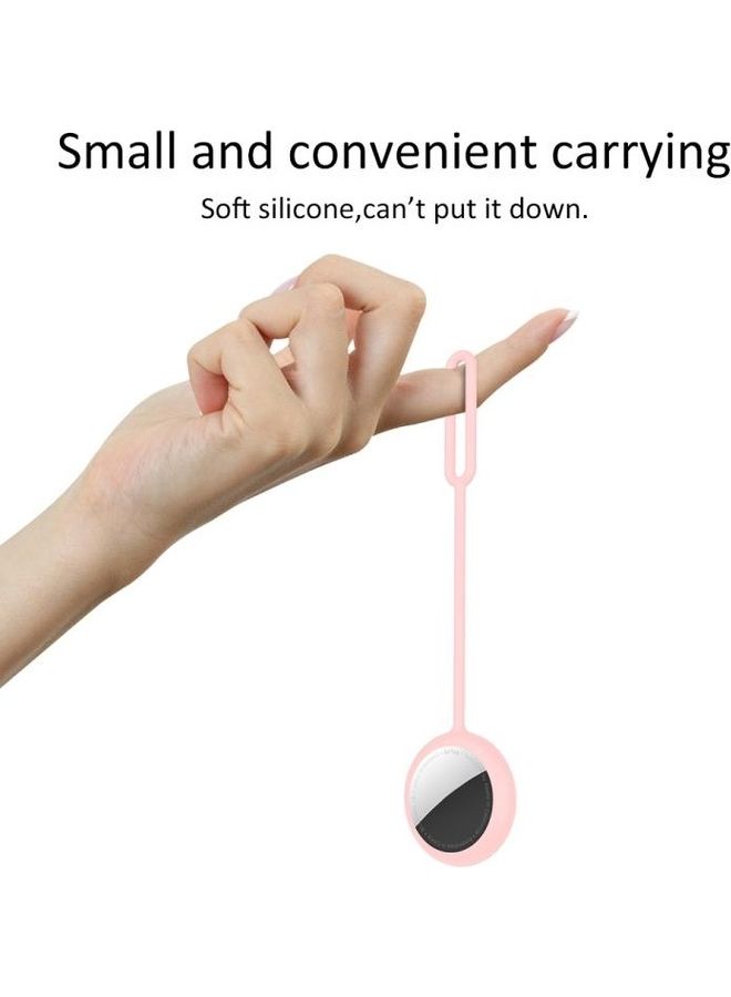 BGM String Silica Gel Anti-Scratch Shockproof Protective Cover for Apple AirTag Pink - Image 2