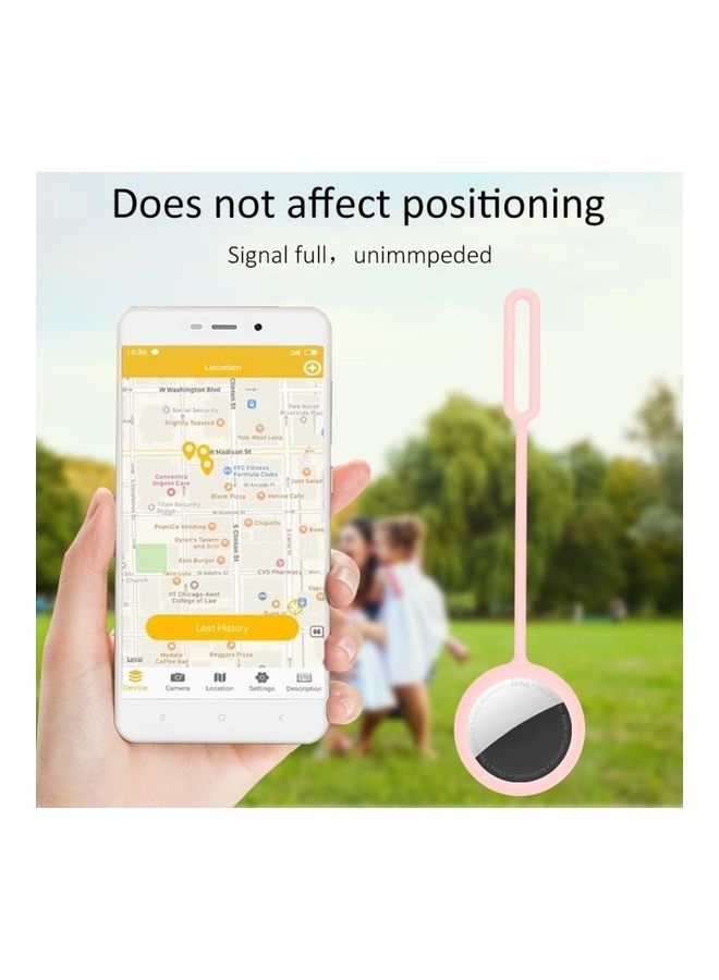 BGM String Silica Gel Anti-Scratch Shockproof Protective Cover for Apple AirTag Pink - Image 3