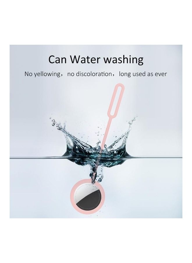 BGM String Silica Gel Anti-Scratch Shockproof Protective Cover for Apple AirTag Pink - Image 5