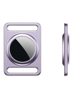 BGM Magnetic Metal Protective Cover Case with Switchable Keychain Ring for Apple AirTag Purple  - Image 2