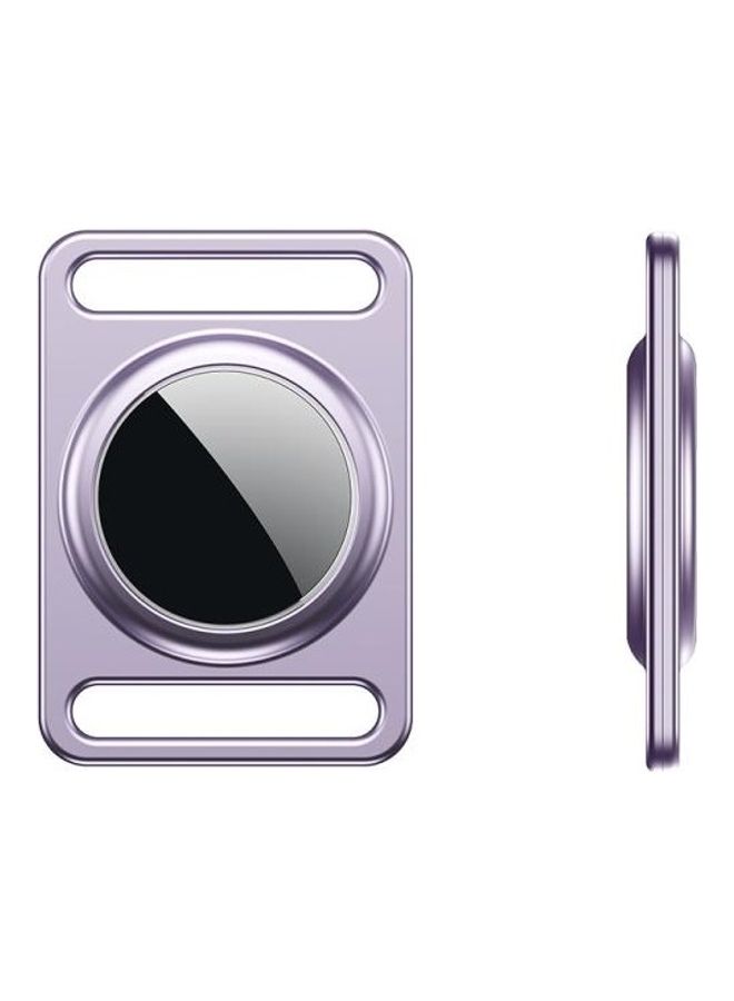 BGM - Magnetic Metal Protective Cover Case with Switchable Keychain Ring for Apple AirTag Purple - Image 1
