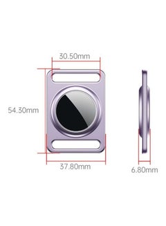 BGM Magnetic Metal Protective Cover Case with Switchable Keychain Ring for Apple AirTag Purple  - Image 3