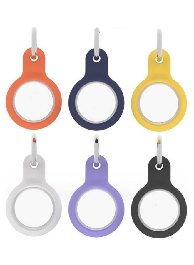 BGM - Shockproof Anti-Scratch Silicone Protective Case Cover Key Chain with Hang Loop for Apple AirTag White - Image 1
