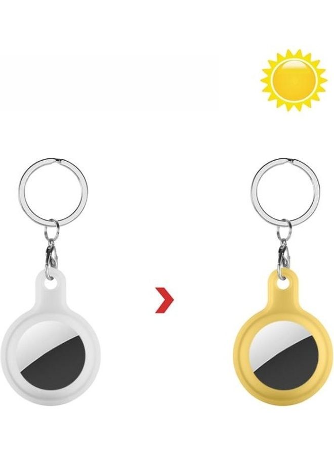 BGM Discoloration in Sun Silicone Protective Cover Case For Apple AirTag White Change Yellow - Image 1