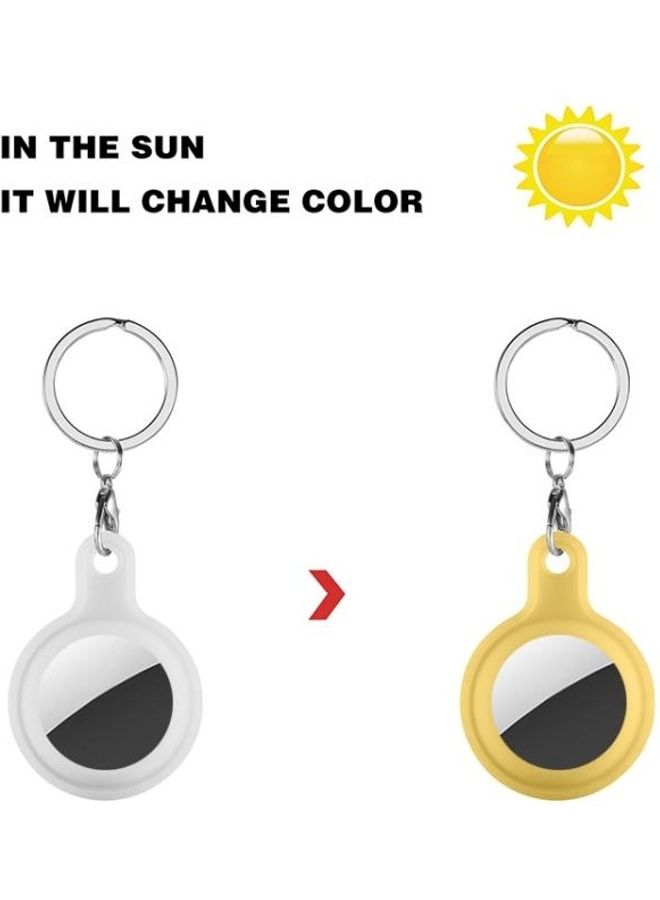 BGM Discoloration in Sun Silicone Protective Cover Case For Apple AirTag White Change Yellow - Image 2