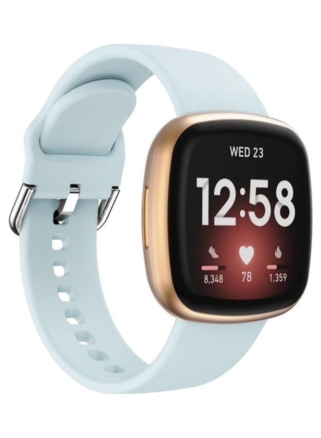 BGM Silicone Replacement Strap Watchband For Fitbit Versa 3 Blue - Image 3