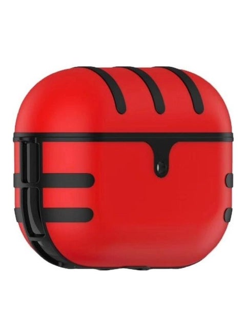 Cat Texture Bluetooth Headphone PC Spray Oil Feel TPU Protective Case For Apple AirPods Pro Red