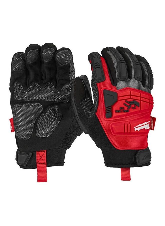 Milwaukee - 9 (L) Impact Demolition Gloves Red/Black 25 x 18 x 3.1cm - Image 1