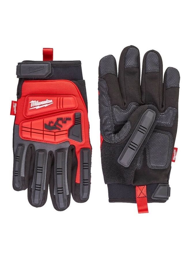 Milwaukee - 9 (L) Impact Demolition Gloves Red/Black 25 x 18 x 3.1cm - Image 1