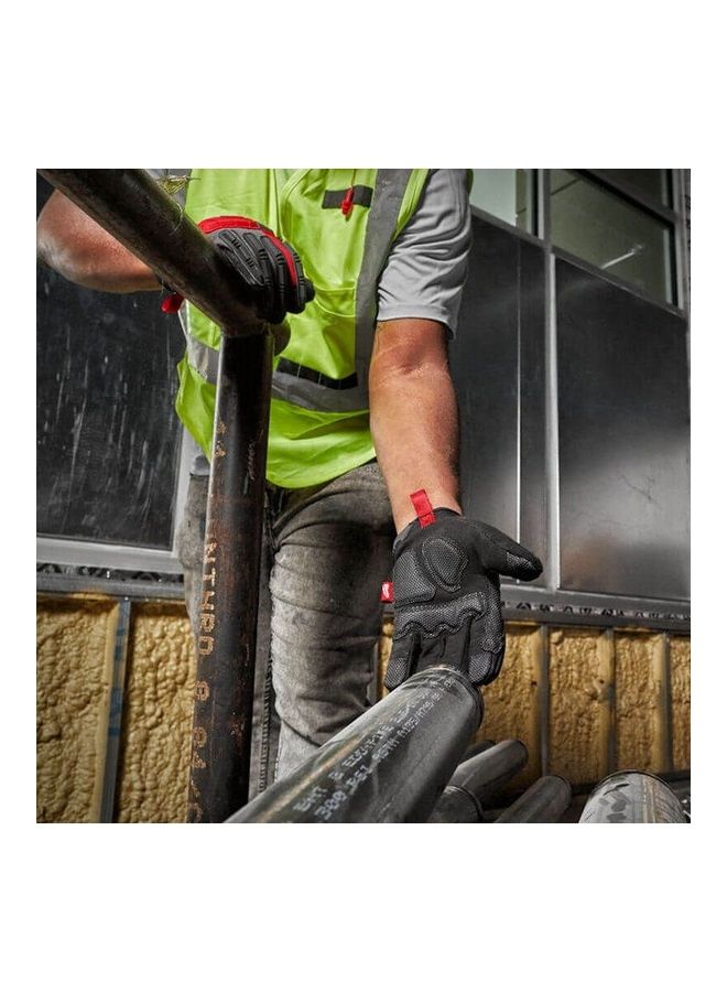 Milwaukee - 9 (L) Impact Demolition Gloves Red/Black 25 x 18 x 3.1cm - Image 1