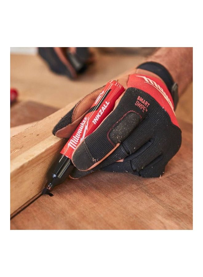 Milwaukee 9 (L) Hybrid Leather Gloves Brown/Red/Black 25 x 18 x 3.1cm  - Image 3