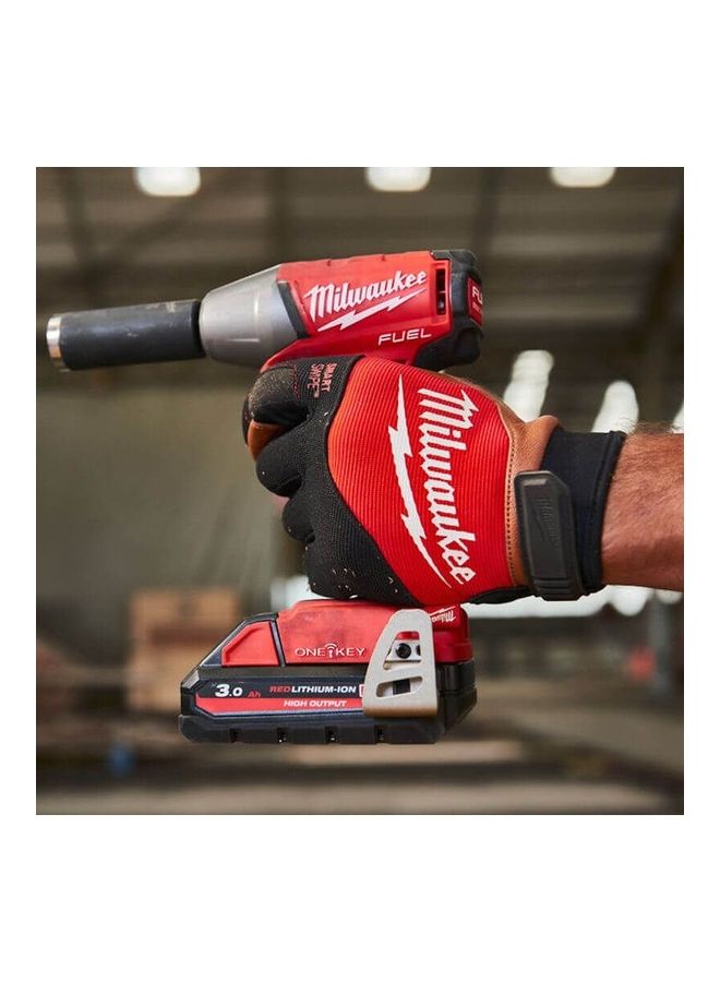 Milwaukee 9 (L) Hybrid Leather Gloves Brown/Red/Black 25 x 18 x 3.1cm  - Image 4