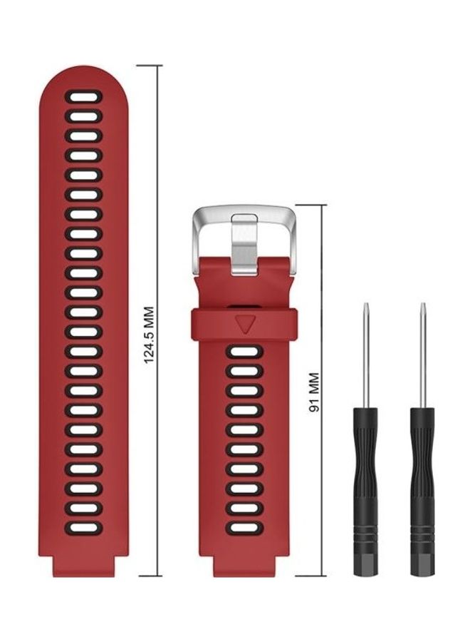 BGM Smart Watch Silicone Wrist Strap Watchband For Garmin Forerunner Red - Image 4
