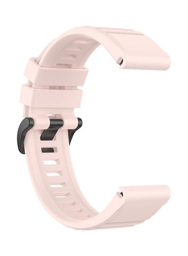 BGM Replacement Wrist Strap Band with Plastic Button For Garmin Fenix 6 22mm Light Pink - Image 4