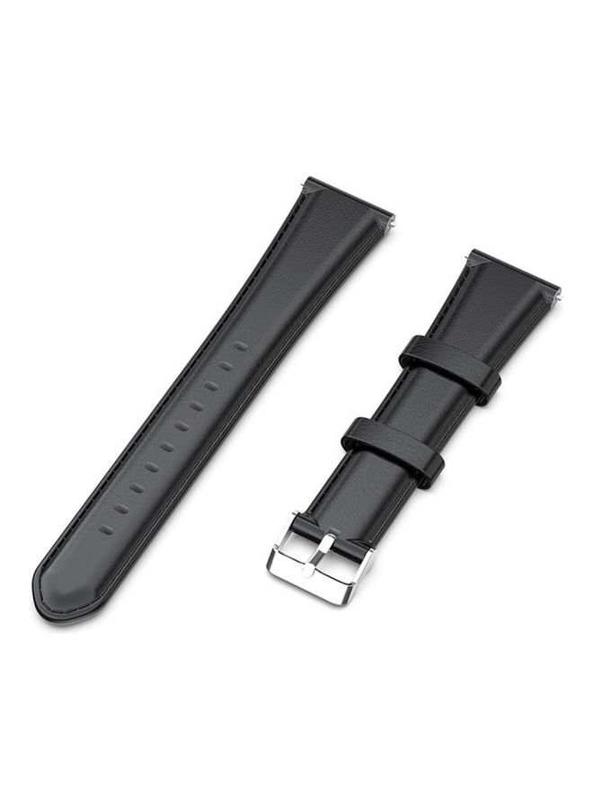 BGM Oil Wax Calf Leather Replacement Wrist Strap Watchband For Garmin Vivoactive 3 Brown - Image 2