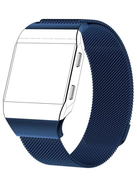 Milanese Watch Strap Large Size : 24X2.2cm For FITBIT Ionic Blue