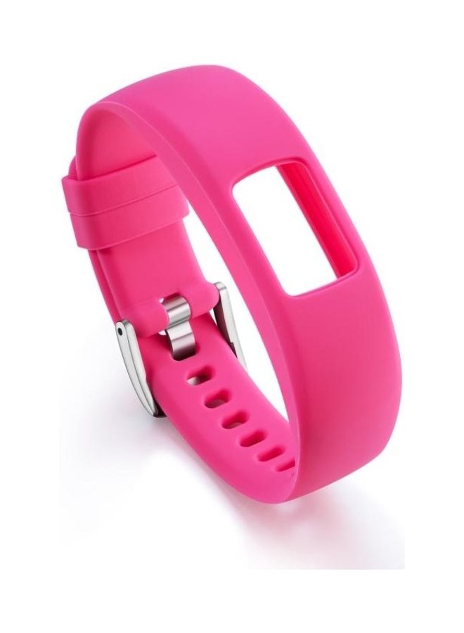 BGM Integrated Silicone Strap Gloss For Garmin Vivofit 4 Pink - Image 1