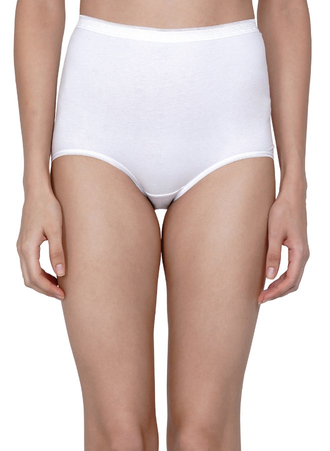 Miss London High Waisted Soft Panty White  - Image 1