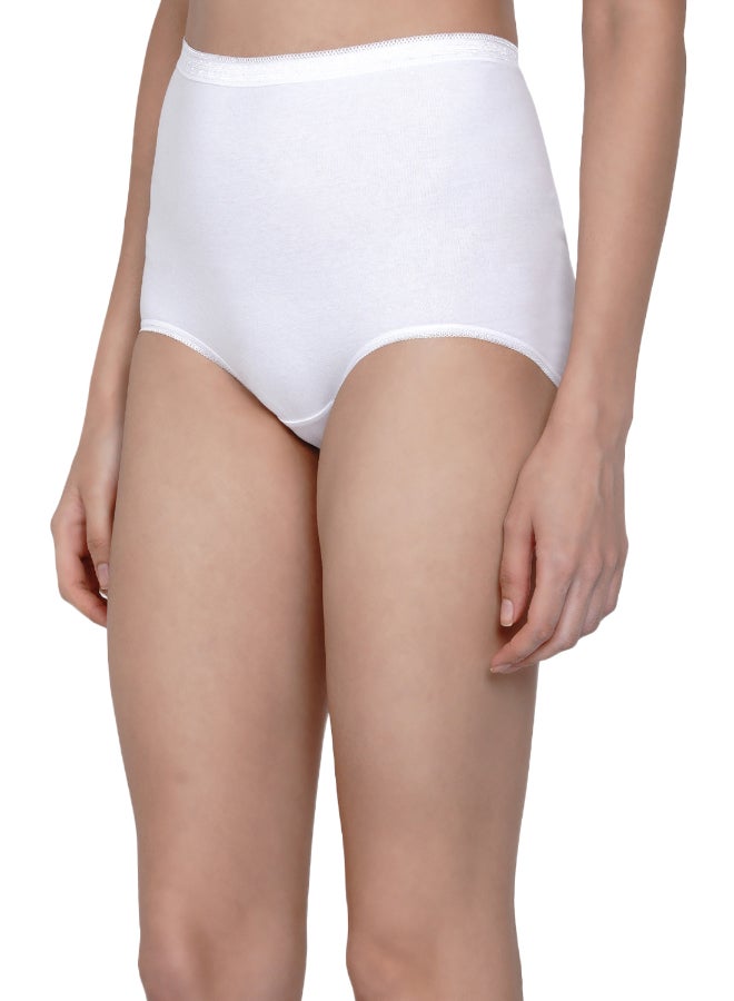 Miss London High Waisted Soft Panty White  - Image 4