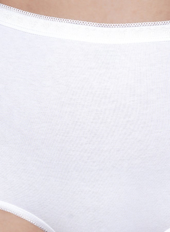 Miss London High Waisted Soft Panty White  - Image 5
