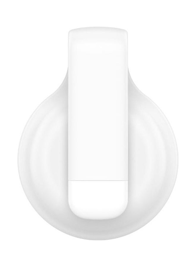 BGM - For Apple AirTag Silica Gel Anti-Scratch Shockproof Protective Cover Soft Case with Steel Clip White - Image 1