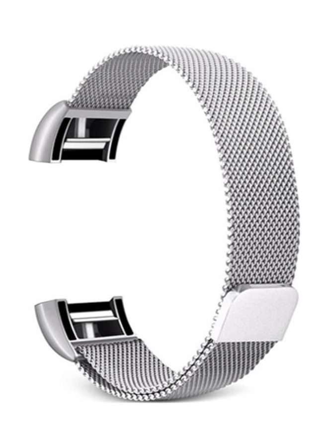 BGM Smart Watch Wrist Strap Watchband For Fitbit Charge Silver