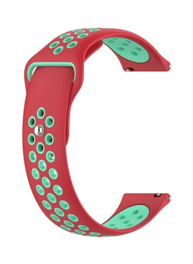 BGM Silicone Replacement Strap Watchband For Huawei Watch 3 / 3 Pro 22mm Red/Green - Image 1