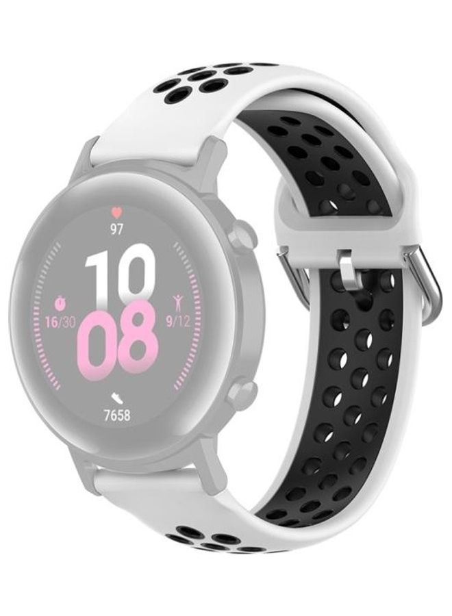 BGM Fashion Inner Buckle Silicone Strap 22mm For Huawei Watch GT2e/GT/GT2 46mm White/Black - Image 1