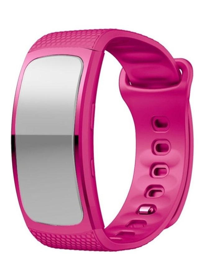 BGM Silicone Replacement Strap Watchband For Samsung Gear Fit2 Pro Rose Red - Image 1