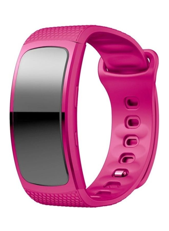 BGM Silicone Replacement Strap Watchband For Samsung Gear Fit2 Pro Rose Red - Image 2