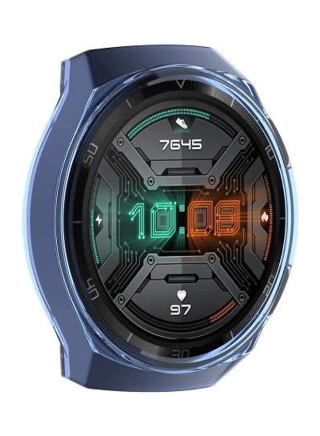 BGM Full Coverage Protective Case With Screen For Huawei Watch GT 2e Transparent Blue - Image 5
