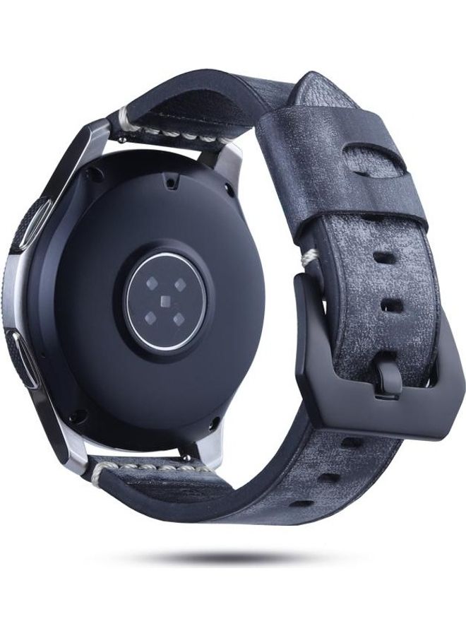 BGM 22mm Leather Strap For Huawei Watch GT2e / GT2 46mm Black - Image 2