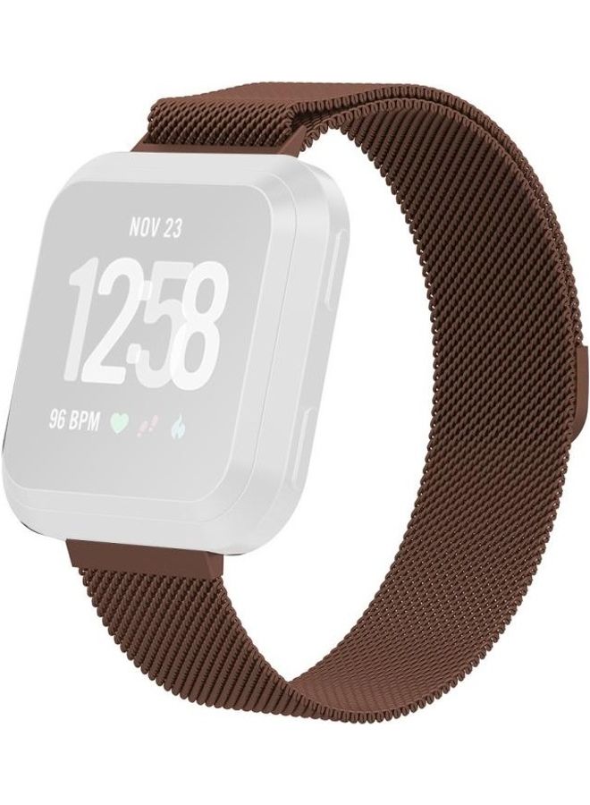 BGM - Milanese Watch Strap For Fitbit Versa 2 / Fitbit Versa / Fitbit Versa Lite Brown - Image 1