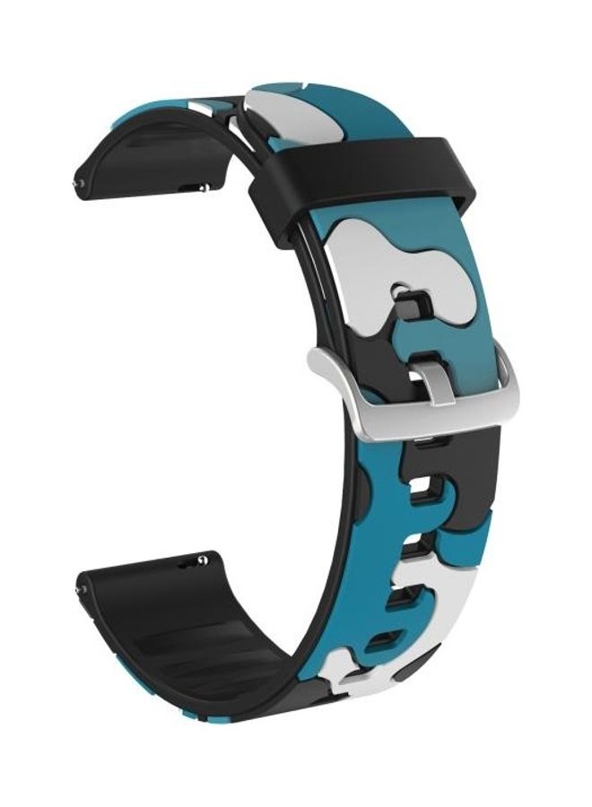 BGM Silicone Replacement Wrist Strap Watchband with Silver Buckle 20mm For Samsung Galaxy Watch 3 41mm Multicolour - Image 1