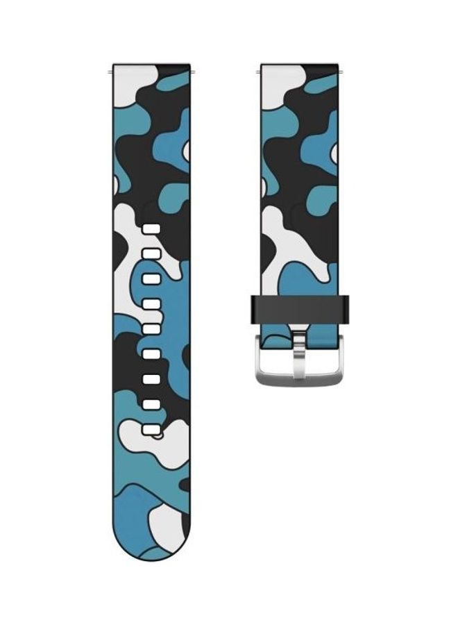 BGM Silicone Replacement Wrist Strap Watchband with Silver Buckle 20mm For Samsung Galaxy Watch 3 41mm Multicolour - Image 2