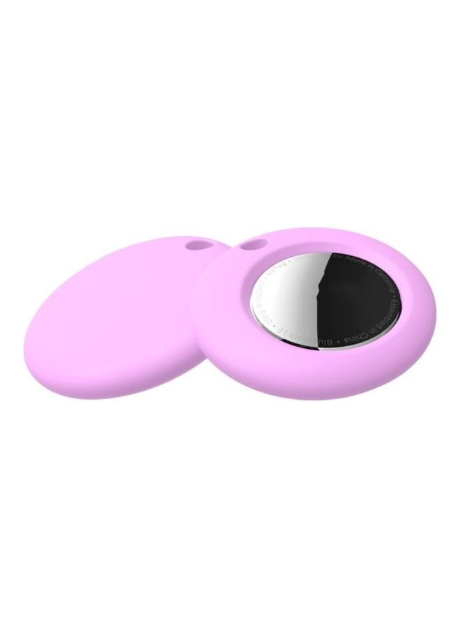 BGM - Silicone Shockproof Protective Cover Case with Keychain Ring for Apple AirTag Purple - Image 1