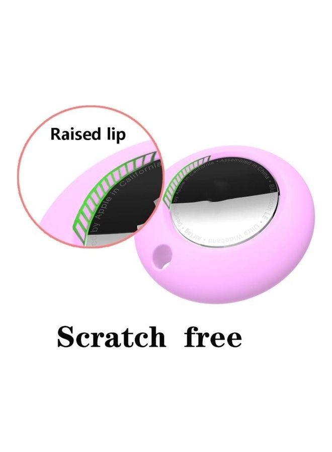 BGM - Silicone Shockproof Protective Cover Case with Keychain Ring for Apple AirTag Purple - Image 1