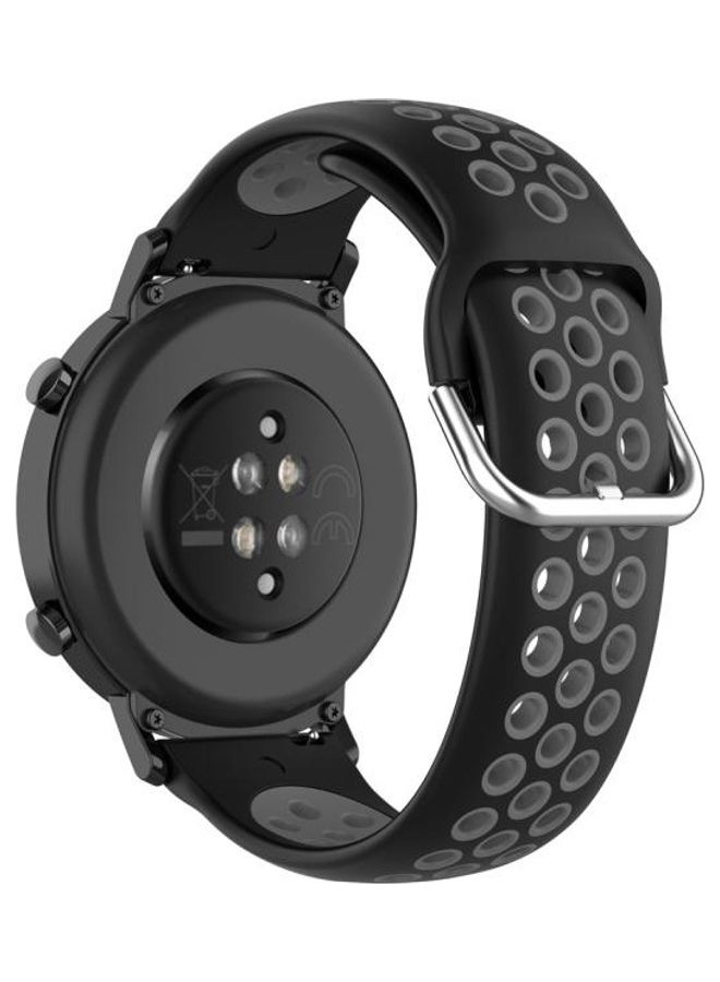 BGM Clasp Sport Wrist Strap Watchband For Huawei GT2 42mm Black/Grey - Image 2