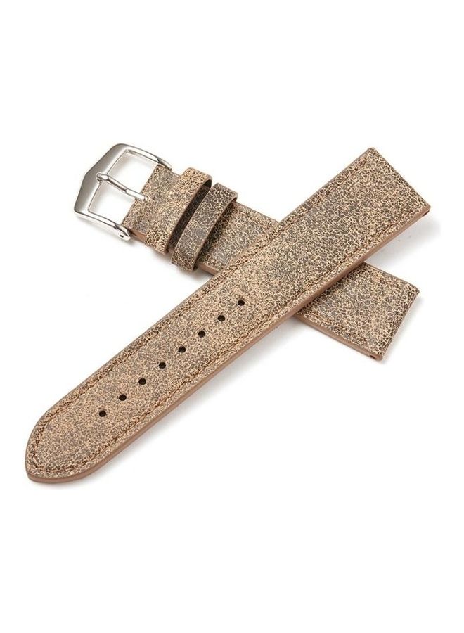 BGM Small Broken Texture Cowhide Strap Watchband For Huawei 20mm Black - Image 3