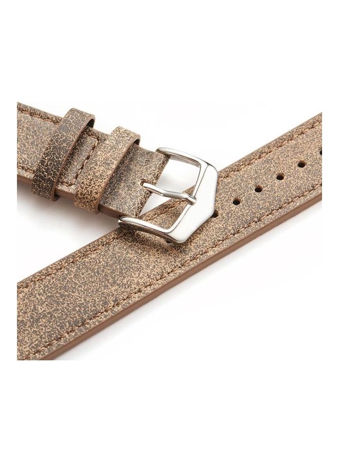 BGM Small Broken Texture Cowhide Strap Watchband For Huawei 20mm Black - Image 4