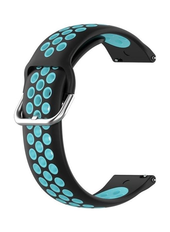 BGM Universal Sports Two-Tone Silicone Replacement Wrist Strap For Samsung Galaxy Watch 46mm / Gear S3 Black - Image 2