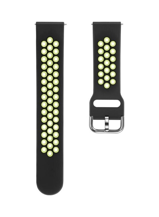 BGM Silicone Double Colour Wrist Strap Watchband For Galaxy 46/S3/Huawei GT 1/2 22mm Smart Watch Black  - Image 2