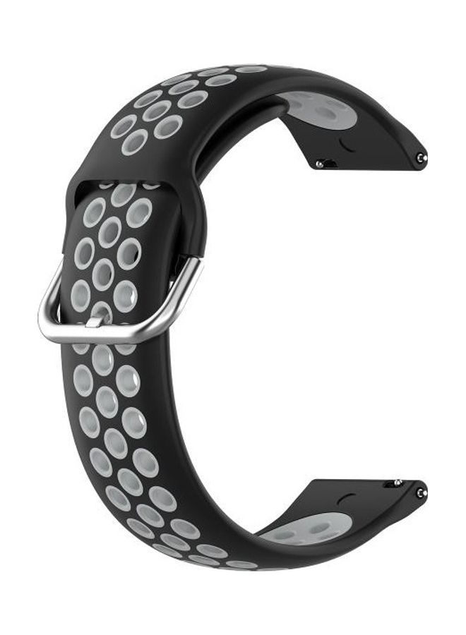 BGM Two-tone Silicone Replacement Wrist Strap For Samsung Galaxy Watch 46mm/Gear S3 Black - Image 2